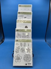 Stampin'Up Stamp 5-Set of 8 Sentiments Watercolor Scoops Birds Flowers