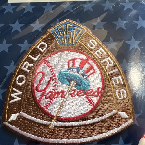 1950 World Series New York Yankees Stadium Logo Patch On Card MLB Baseball - Picture 4 of 11