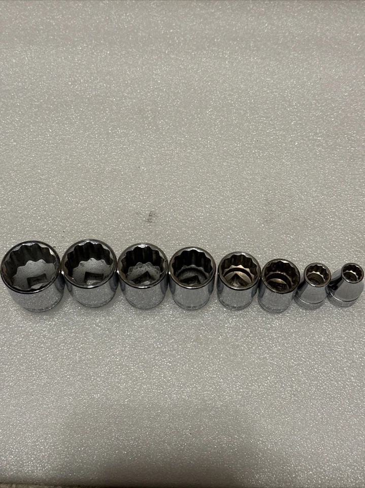 Facom Tools 3/8 Drive SAE Sockets 12 Point X8 - Image 4 of 4