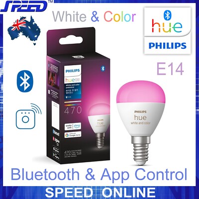 Philips HUE White & Color Ambiance Luster E14 Crown Bulb - Bluetooth & WiFi