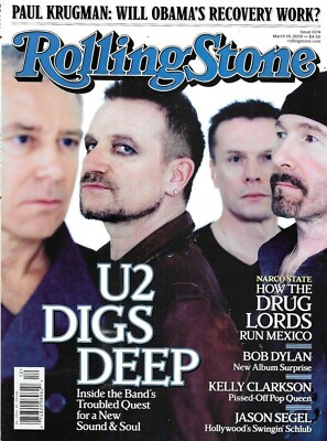 Rolling Stone Magazine U2 Bob Dylan Kelly Clarkson Jason Segel Leonard Cohen