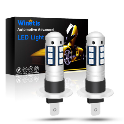 #ad Winetis H1 LED Fog Light Bulb Super Bright 15SMD 10000K Blue 1600LM Replacement $18.30