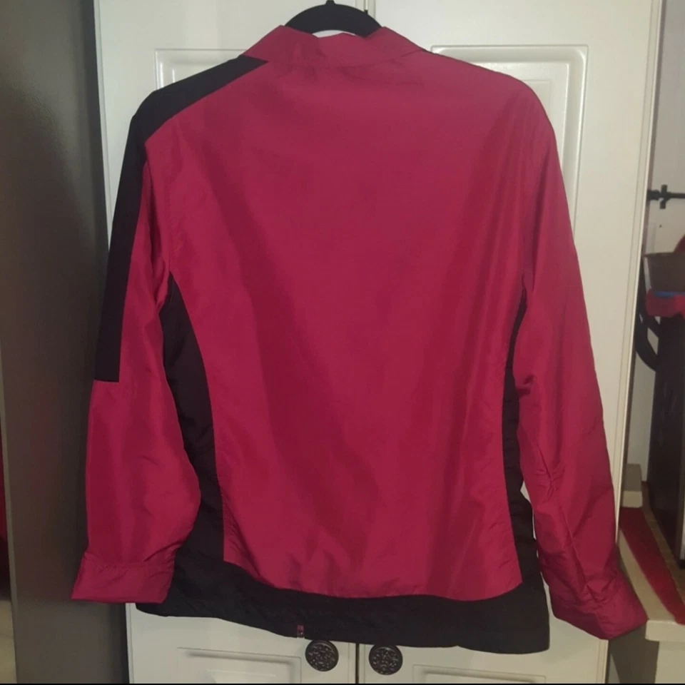 Chaqueta de golf Ativa para mujer talla grande frambuesa cremallera completa Foto 2 de 3