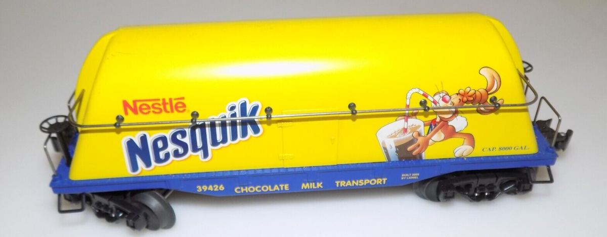 Roco 鉄道模型 Nesquik広告デザイン Lionel Trains Nestle NesQuik Flatcar with Milk Container Item #6