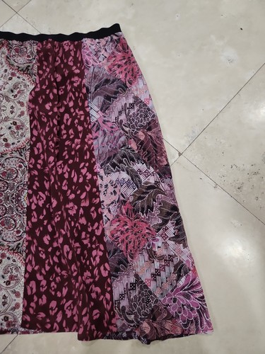Gonna boho Johnny Was Valencia in seta con pannelli donna XL $275 nuova con etichette - Foto 5 di 12