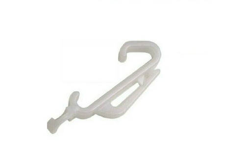 Streamline White PVC Plastic Window Curtain Track Gliders Hooks - Picture 6 of 6