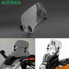 Motorcycle Racing Bike Clear Windshield Screen Deflector Extender with Bracket
