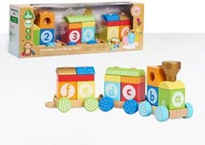 Early Learning Centre WOODEN STACKING TRAIN Hand Eye Coordination FREE SHIPPING 