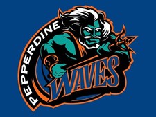 Pepperdine Waves King Neptune NCAA Mens Embroidered Polo XS-6X, LT-4XLT New