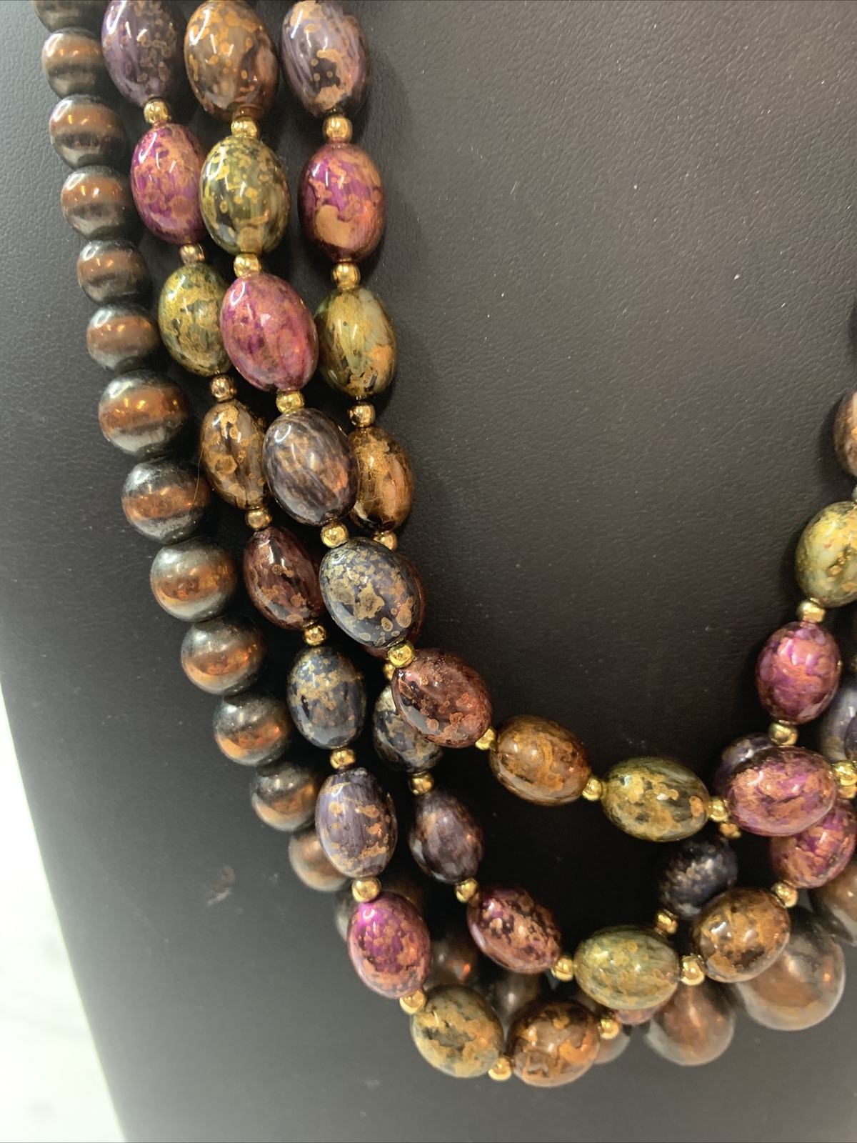 2 BEADED MULTI COLORED Necklaces - image 9