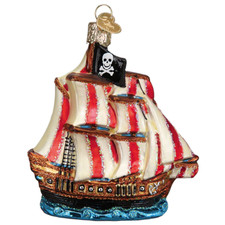 Old World Christmas Pirate Ship Ornament w