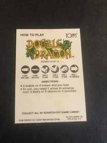 double dragon Nes topps scratch off card