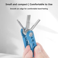 CAMVATE Folding 6-in-1 Pocket Portable Multi-Tool Kit Hex Keys Screwdriver Blue