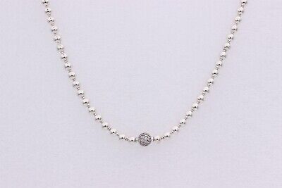 New Genuine PANDORA Beads & Pave Silver Necklace 17.7 New Genuine PANDORA Beads & Pave Silver Necklace 17.7
