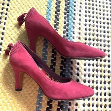 Balenciaga Vintage Suede Heels Tassel Burgundy Red Color EU36