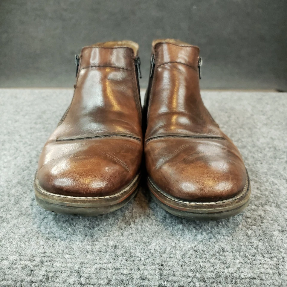 Botas Rieker Chukka Para Hombre Talla 10 Cuero Marrón Cremalleras al Tobillo Informales Cómodas Cremallera Foto 2 de 4