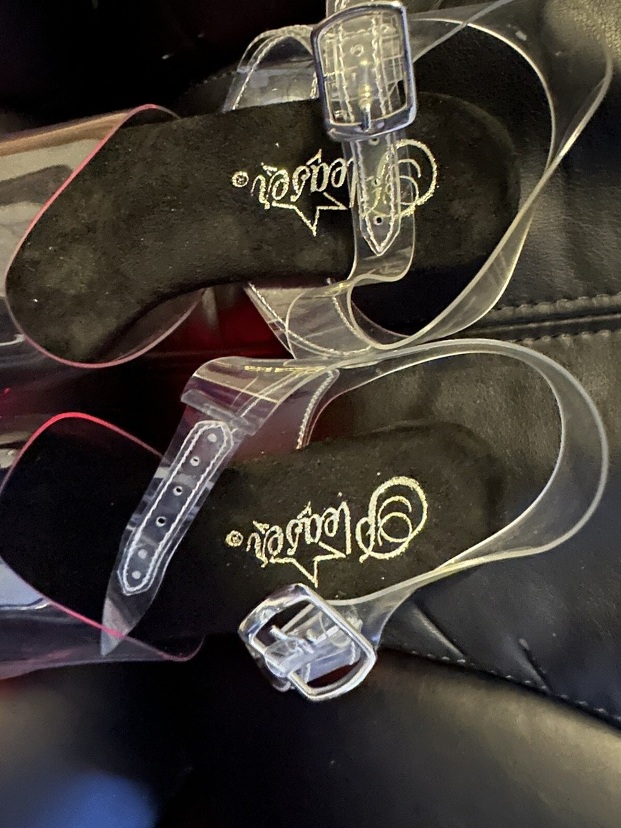 Pleaser 8 light up trucker girl platform shoes stilettos