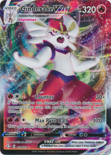 Cinderace VMAX - 019/072 Ultra Rare Shining Fates NM Pokemon TCG