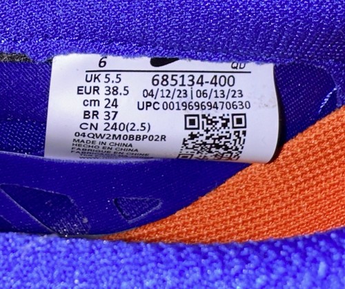 NIKE Zoom Rival SD 2 Racer Blue Throwing Field Discus Shoes NEW Mens Youth Sz 6 - Picture 9 of 9