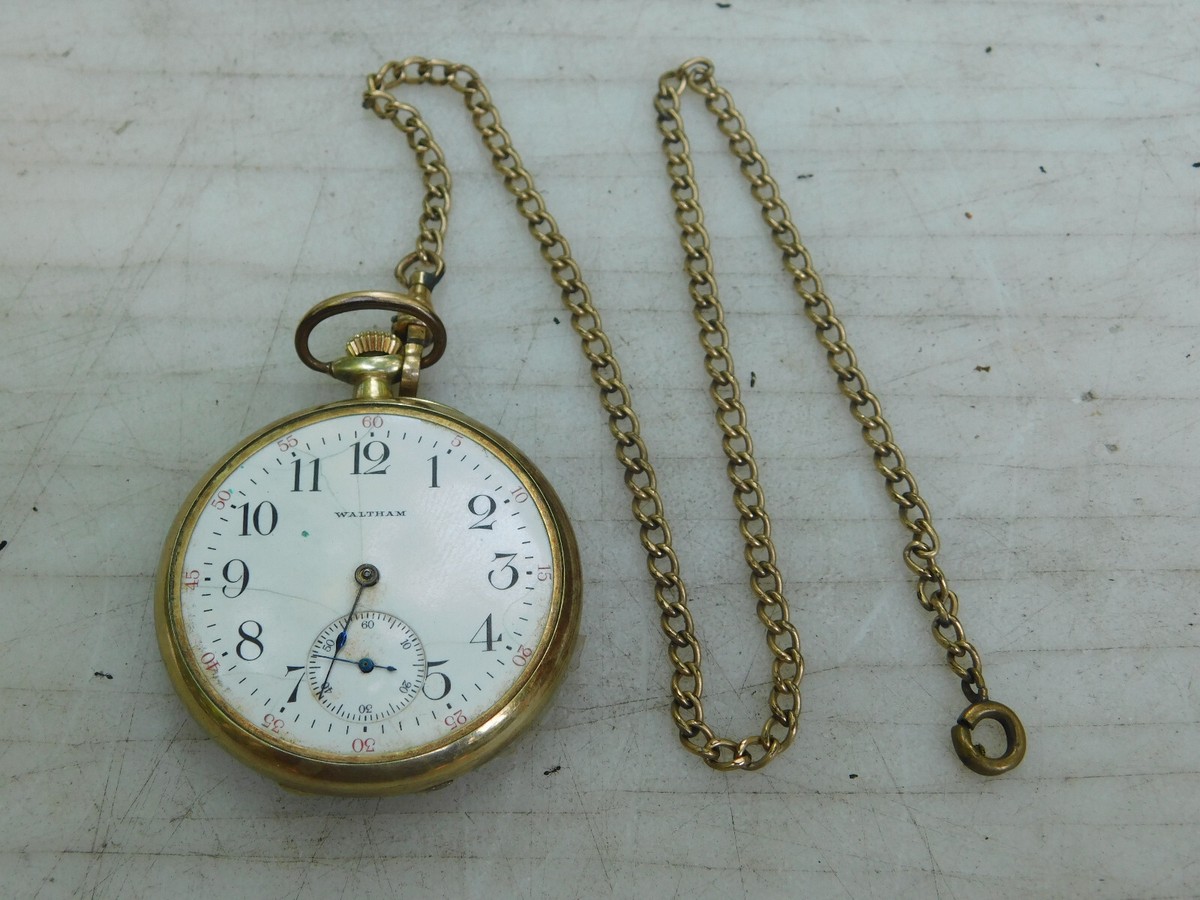 Waltham Pocket Watch 14K Gold Filled Wadsworth 5171596 **For Parts