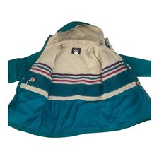 Vtg Woolrich Womens Cotton Wool Blend Lined Jacket Barn Chore Coat Sz M Striped