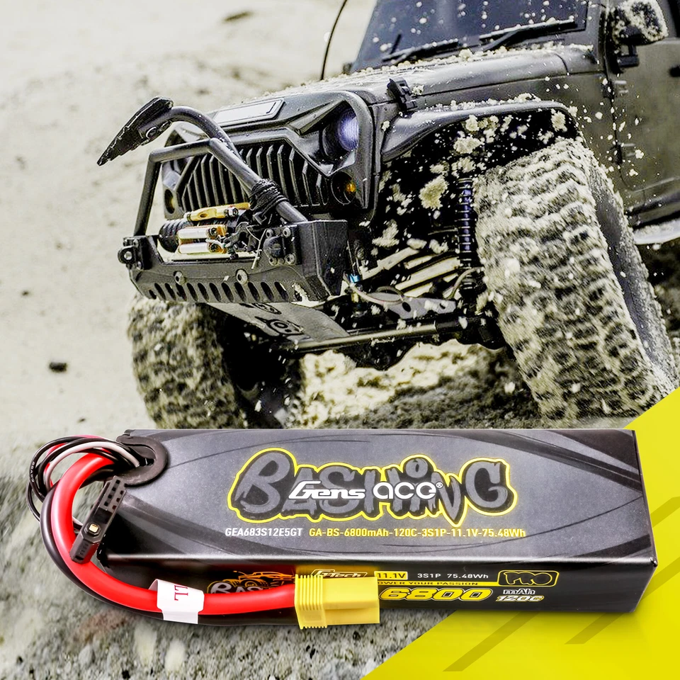 Gens Ace Bashing G-Tech 11.1V 120C 6800mAh 3S Lipo Battery EC5 For RC ARRMA US - Image 2 of 4