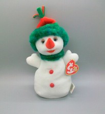 Vintage Ty Beanie Baby 2000 Snowgirl the Snowman Plush Stuffed Toy MWMT
