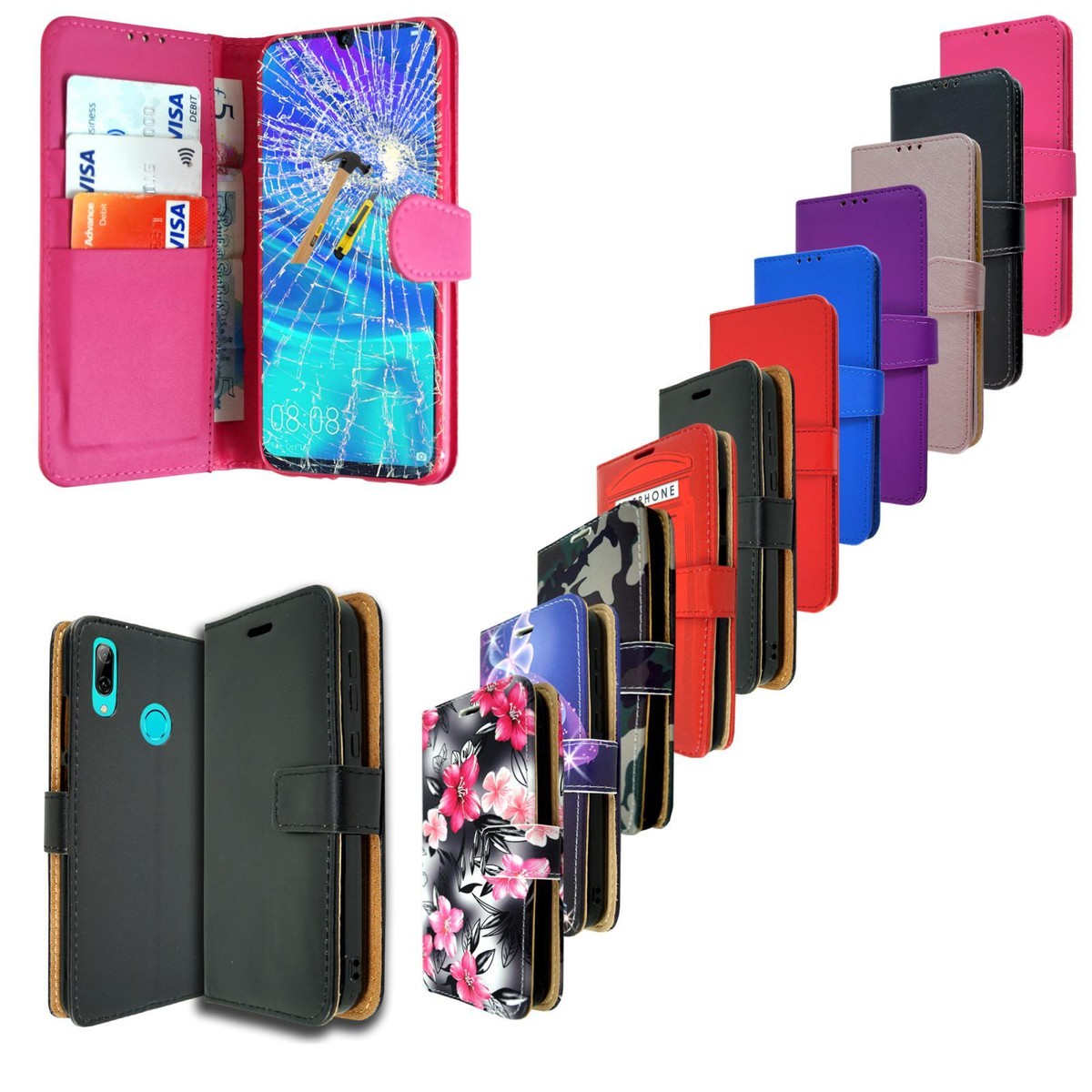 Telefono Custodia Per Huawei P30 P30 Pro P30 Lite P20 P20 Pro Porta Carte Di Credito