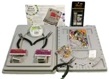 14 Piece Jewelry Making Kit Bead Board w/ Cover Tools Beading Cord String Stash