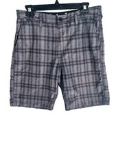 Hurley Chino Walking Casual Skate Shorts Plaid Men s Size 31