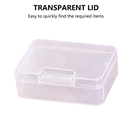 2Pcs Miniature Plastic Storage Cases For Beads Pills Ear Studs Watch Parts - Picture 7 of 8