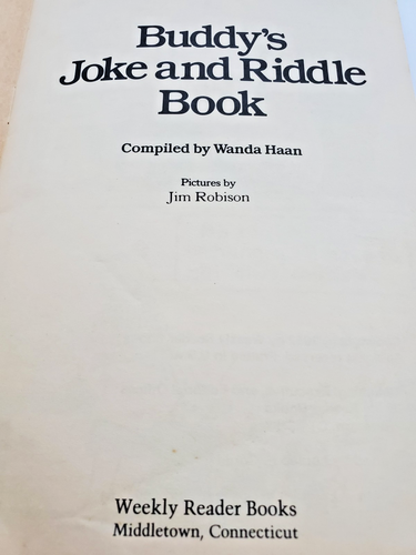 Vintage 1982 "Buddy's Joke and Riddle Book" von Weekly Reader Books - Bild 3 von 5