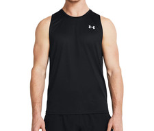 Under armour Tank Top Mens 3XL Fitted UA Tech Gym Training Black White