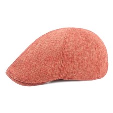 Mens Retro Linen Beret Flat Cap Gatsby Drivin...