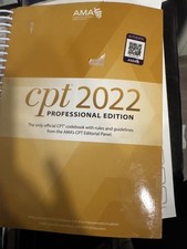 AMA CPT 2022 Professional Edition Codebook - Used - Good