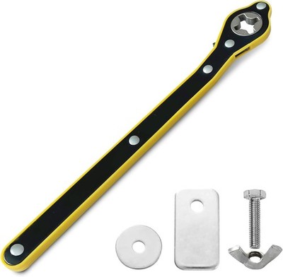 Llave de tuercas para gatos de tijera, con diseño de perilla de avance y retroce
