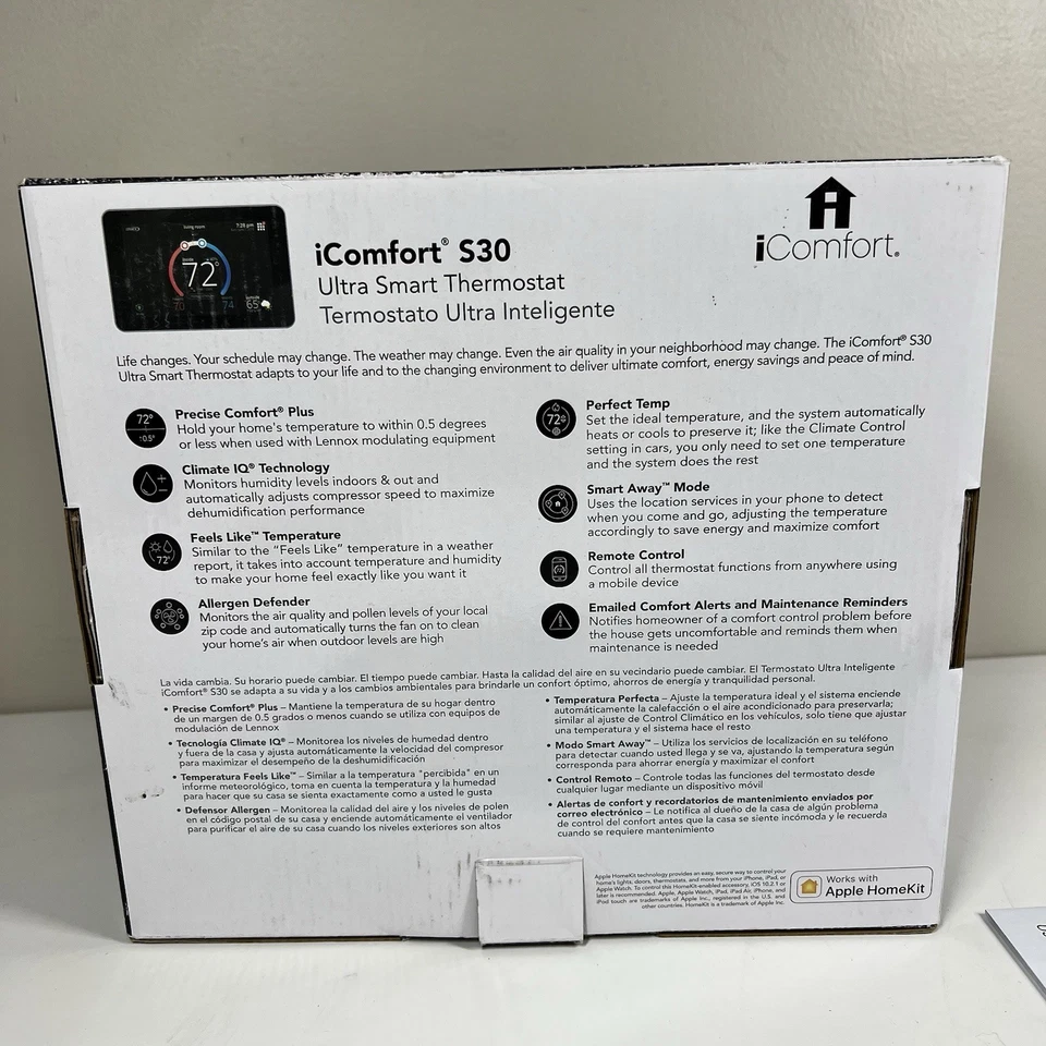 NEW Lennox iComfort S30 2.0 Ultra Smart Thermostat w/ Smart Hub & Mount Bundle - Image 4 of 4