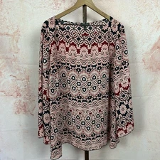 THE LIMITED art deco kimono sleeve top size 2X boho global eclectic resort shirt