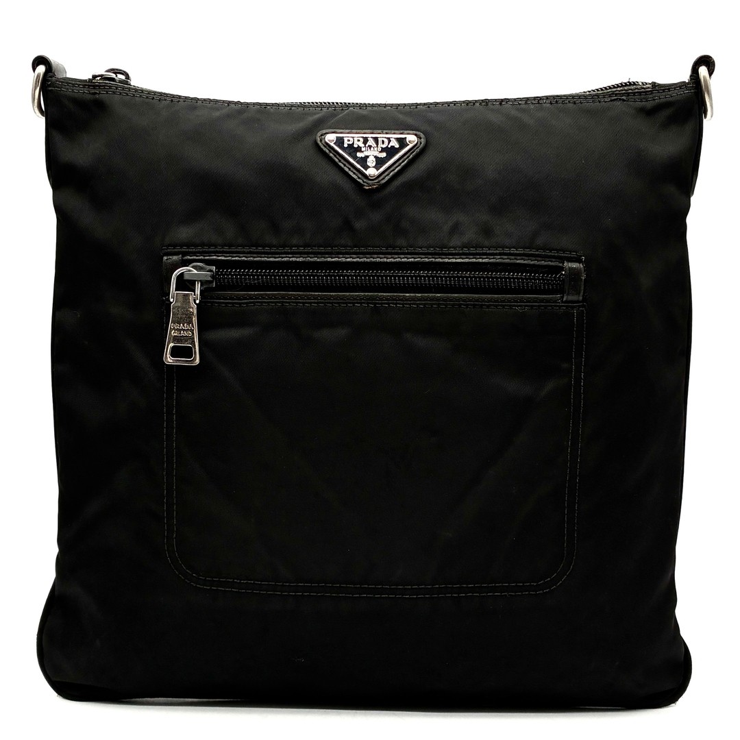 ・Authentic PRADA Shoulder Bag Triangular Logo Cro… - image 2