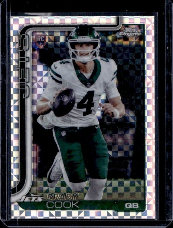 2025 Topps Chrome Brady Cook RC X-Fractor #319 Jets Rookie