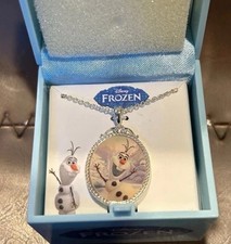Frozen Olaf Elsa Anna Necklace Pendant Disney Jewelry Silver 925