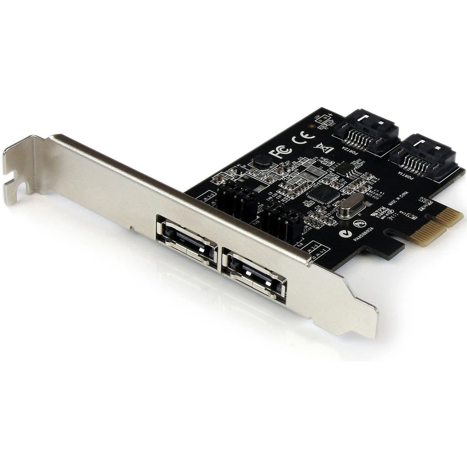 StarTech 2 Port PCI Express SATA 6 Gbps eSATA Controller Card - Dual Port PCIe - Image 2 of 4