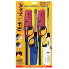 Click n Flame Utility Lighter Multi Purpose Wind Resistant & Flexible 4-lighters