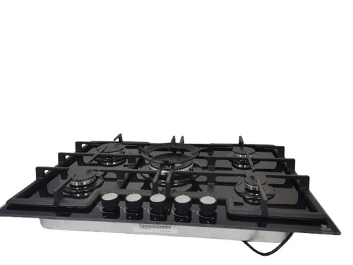 Gasline GAG75GLG Gaskochfeld 75cm Schwarz Glaskeramik mit 5 Brennern WOK Brenner - Bild 2 von 4