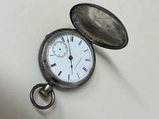 AMERICAN WATCH CO. WALTHAM COIN SILVER POCKET WATCH 1800s Rare