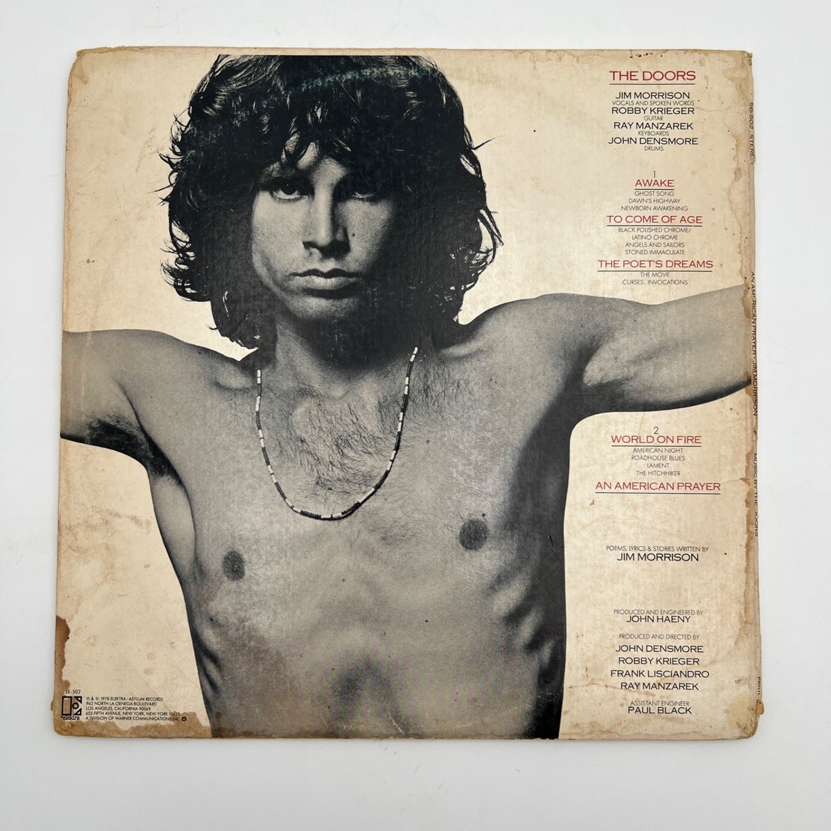 欧LP Jim Morrison , The Doors An American Prayer - Music By The Doors RB1502 Elektra 未開封 /00400 Jim Morrison Music By The Doors – An American Prayer – Vinyl