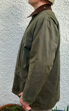Vintage Barbour Border A200 Olive Green Wax Outdoor Country Jacket UK Size C44