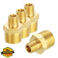 Rebower 4pk 3/8" MNPT x 1/8" MNPT Hex Nipple Adapter