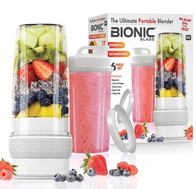 Bionic Blade Personal Portable Blender 26.5 oz with Extra 8.6 x 3.6, White
