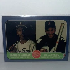 1990 Major League Prospect Michael Jordan/ Bo Jackson Promo Card